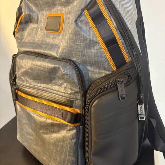 🎒 TUMI Voyage Backpack | Gray & Black with Orange Accents - Picture 13 of 16